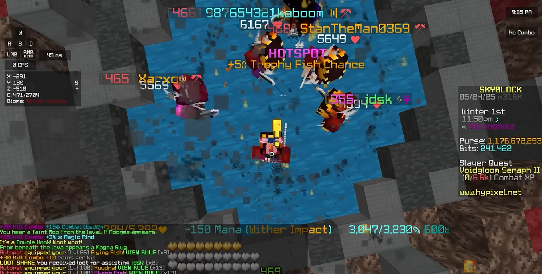 Auto Secret Routes fishing helper preview – Hypixel SkyBlock